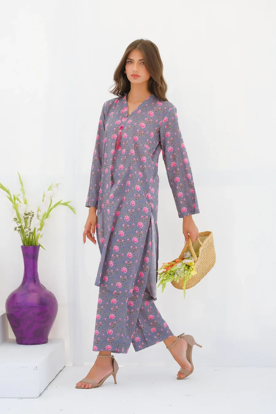 Dhaga Women Pret Printed 2 Piece Lawn Matching Separate FW24DSP0030 - Summer Collection