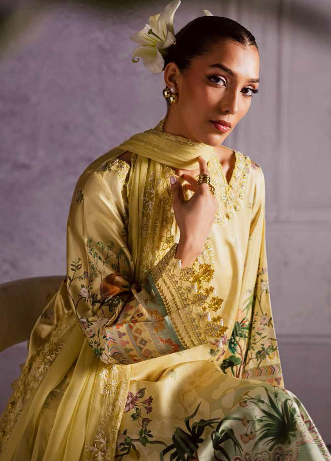 The Silk by Nureh Embroidered Silk Suits Unstitched 3 Piece NU25SU S-30 - Festive Collection