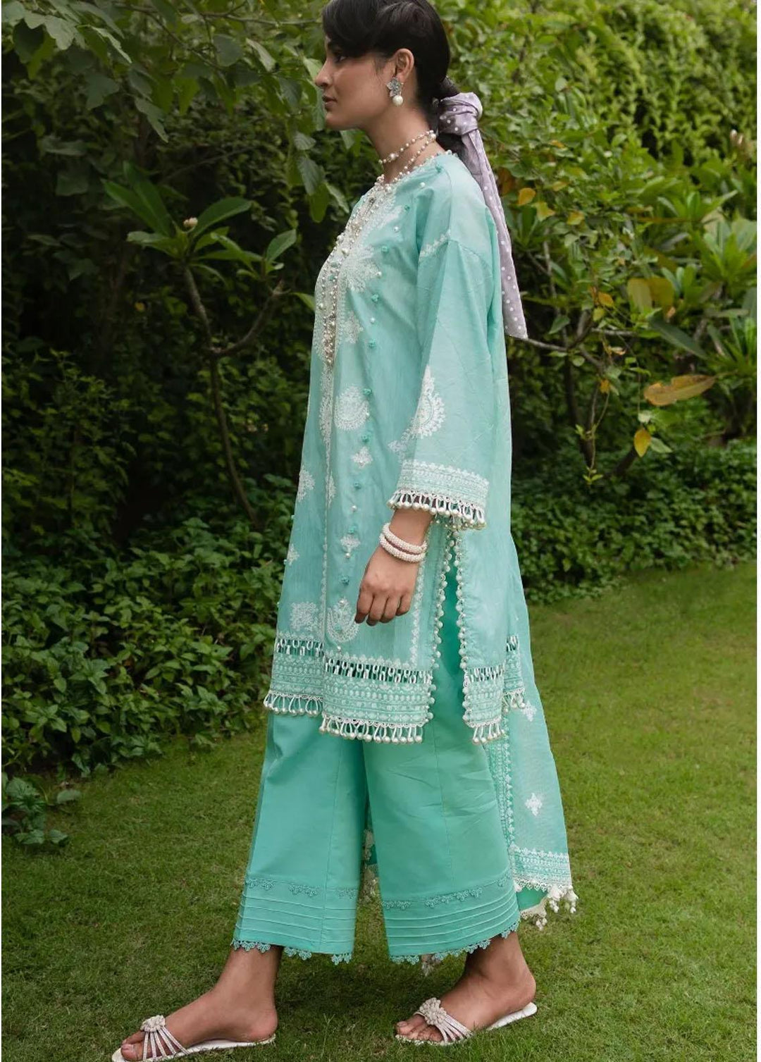 Muzlin By Sana Safinaz Embroidered Chambray Suits Unstitched 3 Piece SS23MZ 5B - Summer Collection