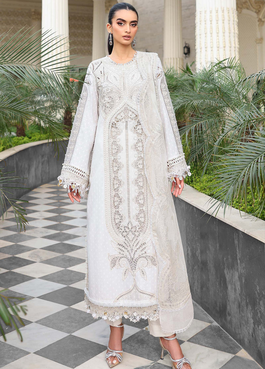 Maria B Unstitched Embroidered Lawn 3 Piece Suit MB26ULE D1 - Eid Collection