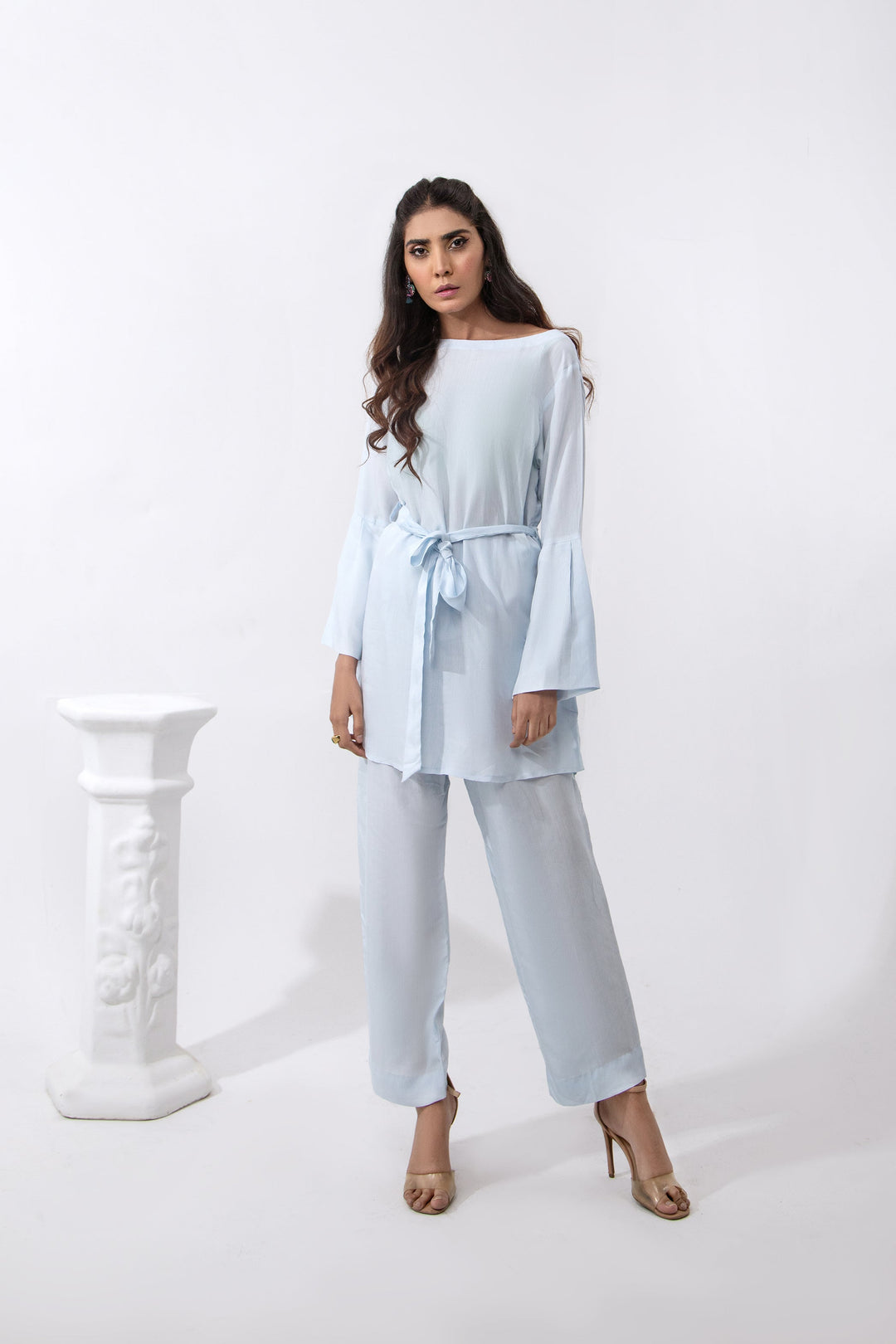 Qais by Syah Women RTW Solids Viscose 1 Piece Casual Shirt with Straight Trouser - Festive Collection