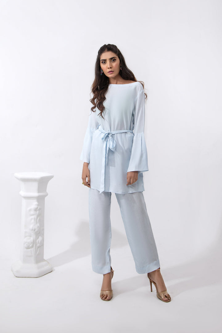 Qais by Syah Women RTW Solids Viscose 1 Piece Casual Shirt with Straight Trouser - Festive Collection