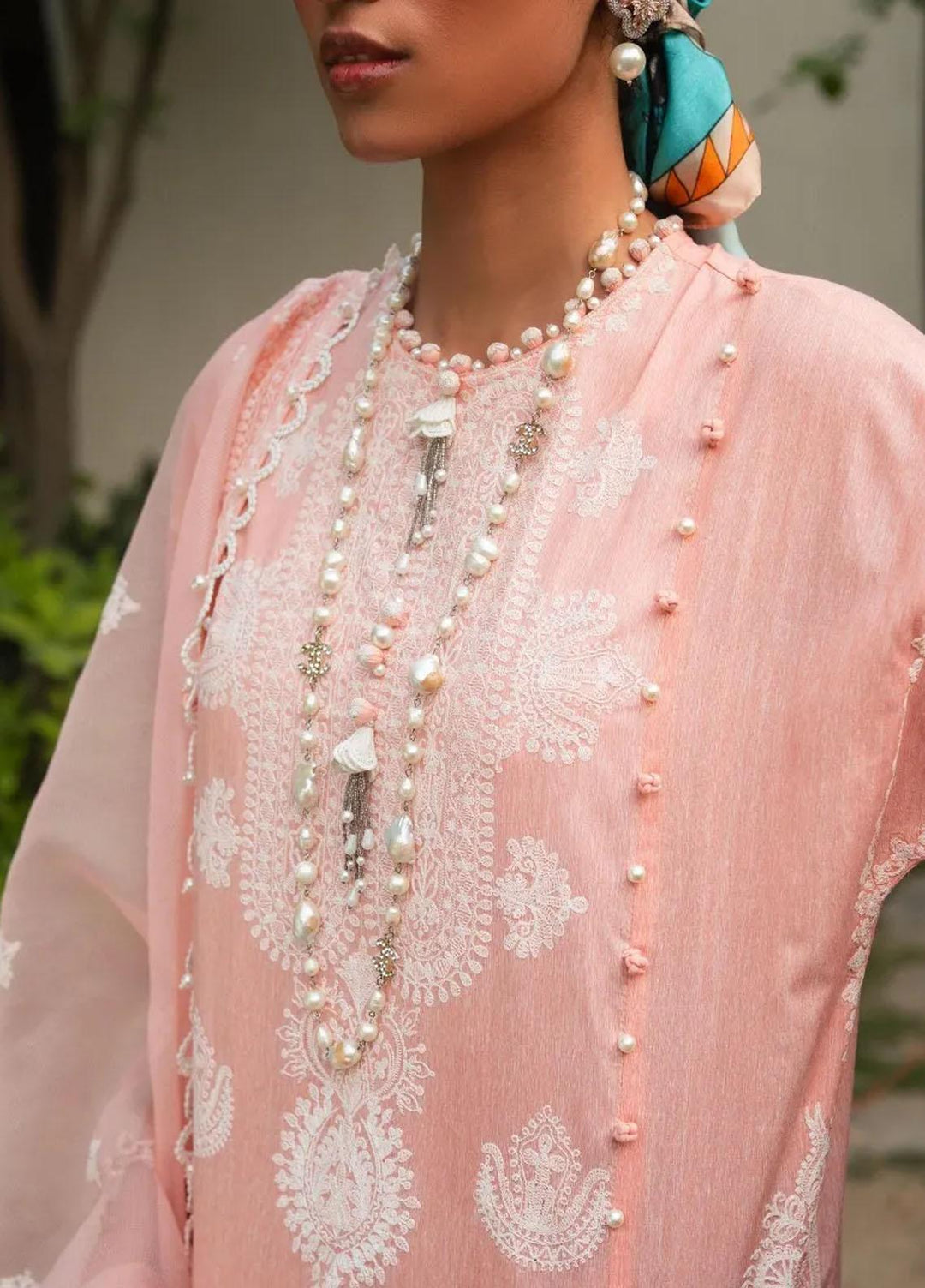 Muzlin By Sana Safinaz Embroidered Chambray Suits Unstitched 3 Piece SS23MZ 5A - Summer Collection