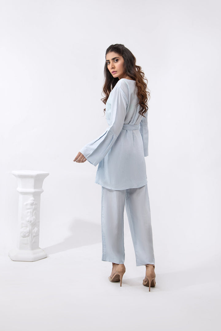 Qais by Syah Women RTW Solids Viscose 1 Piece Casual Shirt with Straight Trouser - Festive Collection