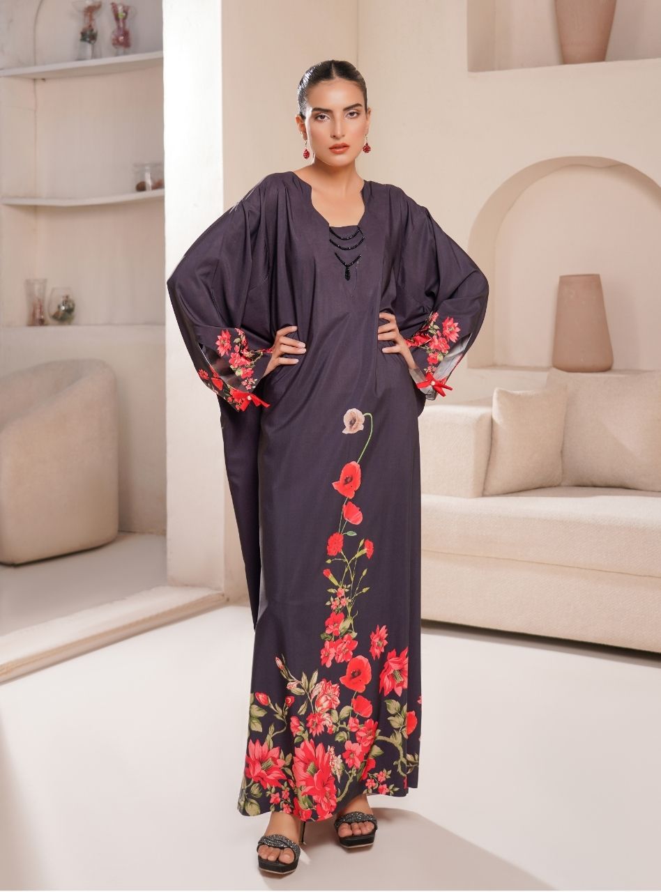 Irtiqa by Anayra Amal RTW Printed Raw Silk 1 Piece Suit Crimson Festive Collection