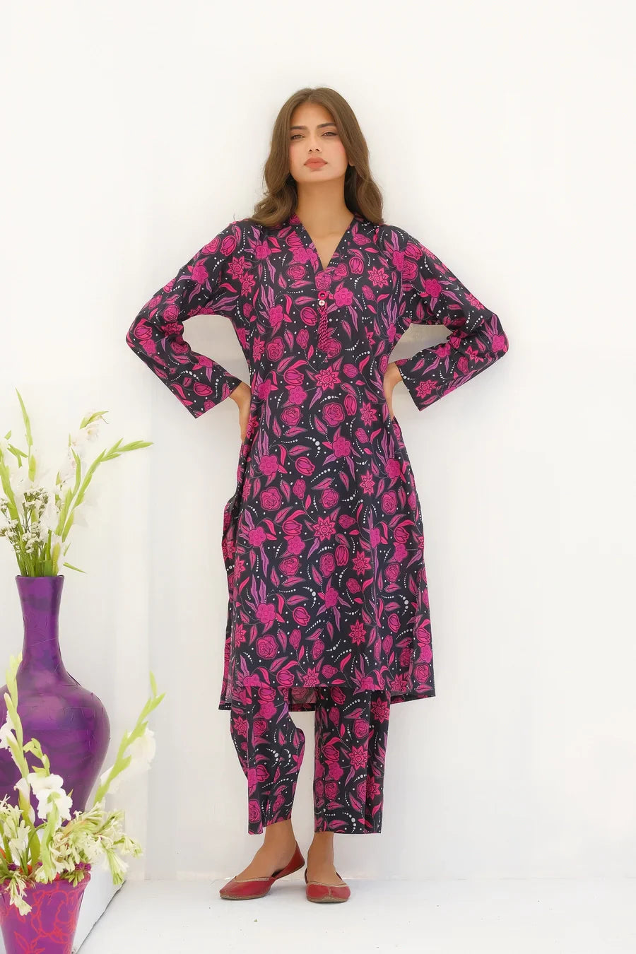 Dhaga Women Pret Printed 2 Piece Lawn Matching Separate FW24DSP0033 - Summer Collection