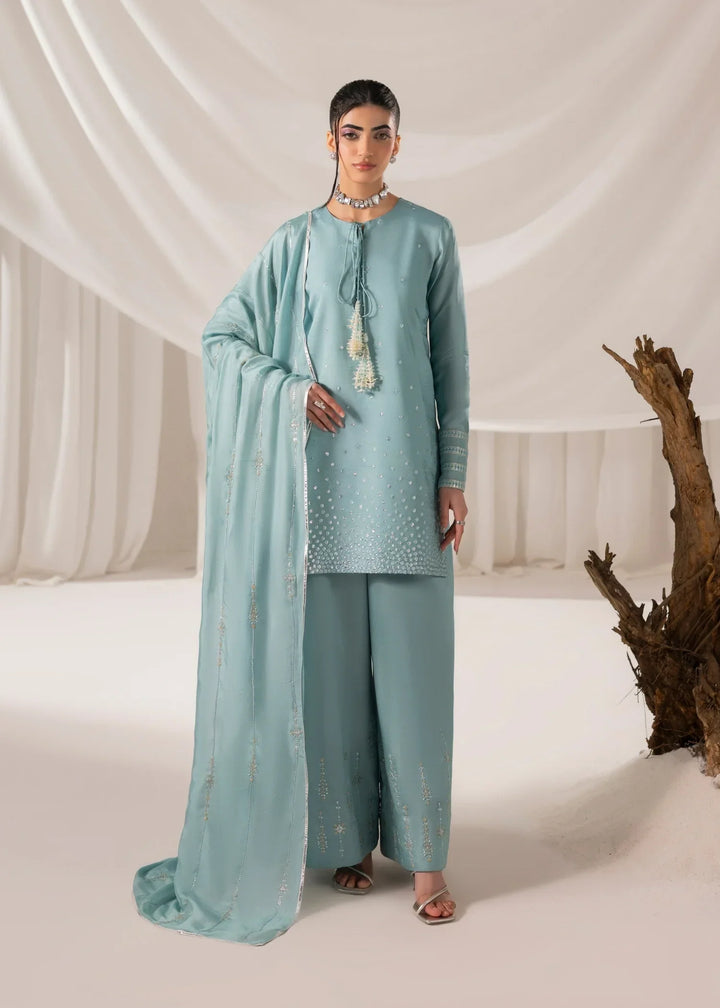 Celeste by Jamni RTW Embroidered Sheesha Silk 3 Piece Suit AERIAL Festive Collection
