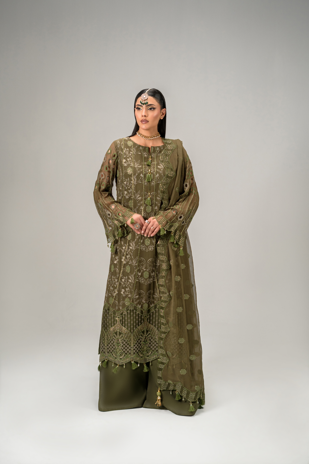 Zebtan Women Unstitched Embroidered Chiffon 3 Piece Suit AR-02 Festive Collection
