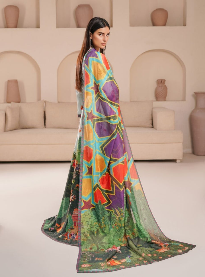 Irtiqa by Anayra Amal RTW Printed Raw Silk 3 Piece Suit Canvas Festive Collection