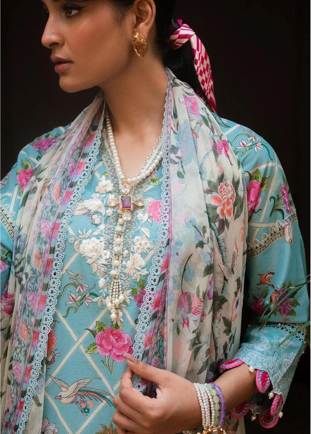 Muzlin By Sana Safinaz Embroidered Lawn Suits Unstitched 3 Piece SS23MZ 4A - Summer Collection