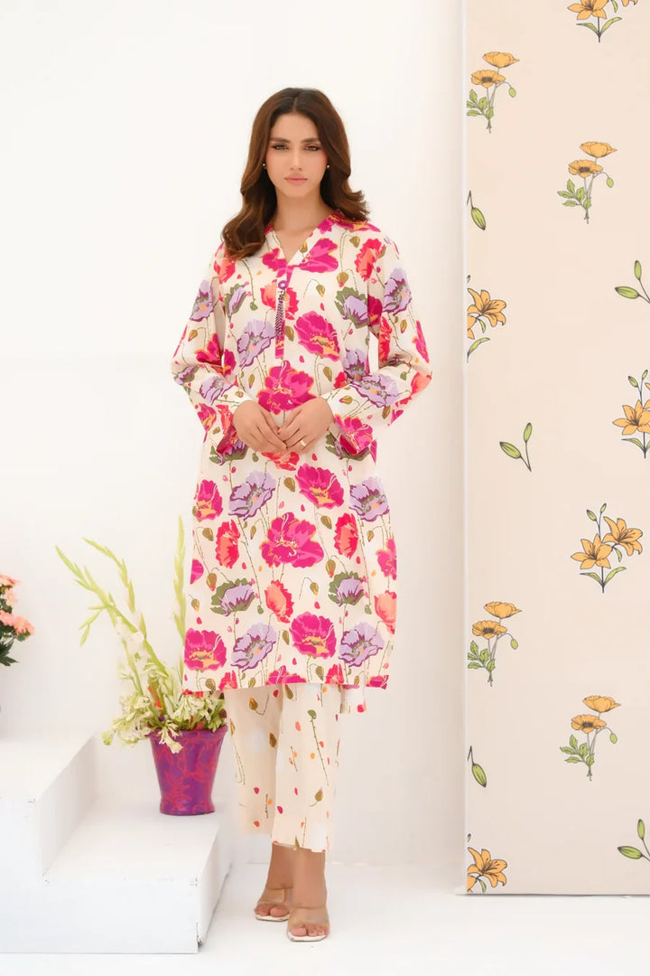 Dhaga Women Pret Printed 2 Piece Lawn Matching Separate FW24DSP0034 - Summer Collection