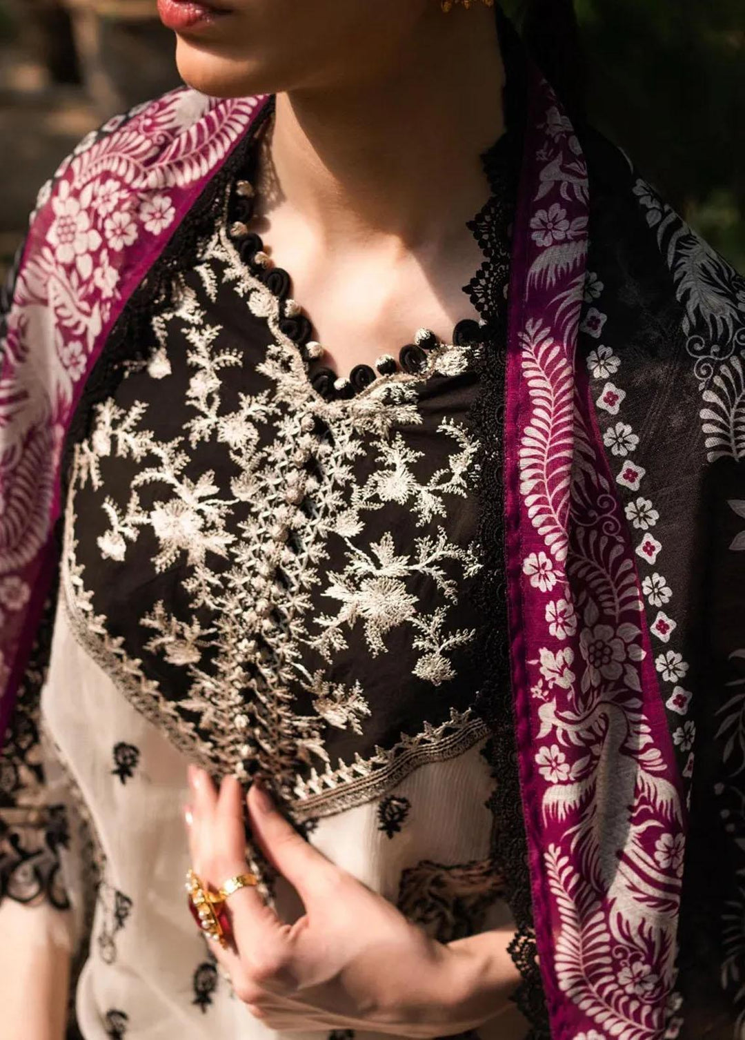 Muzlin By Sana Safinaz Embroidered Woven Suits Unstitched 3 Piece SS23MZ 3B - Summer Collection