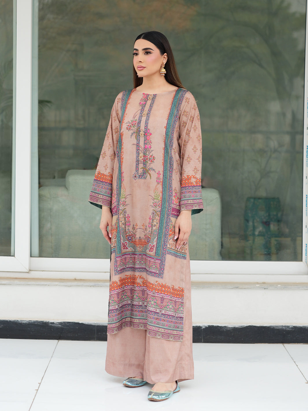 TNG Women Luxury Pret Printed Crepe 2 Piece Suit Aina - Casual Collection