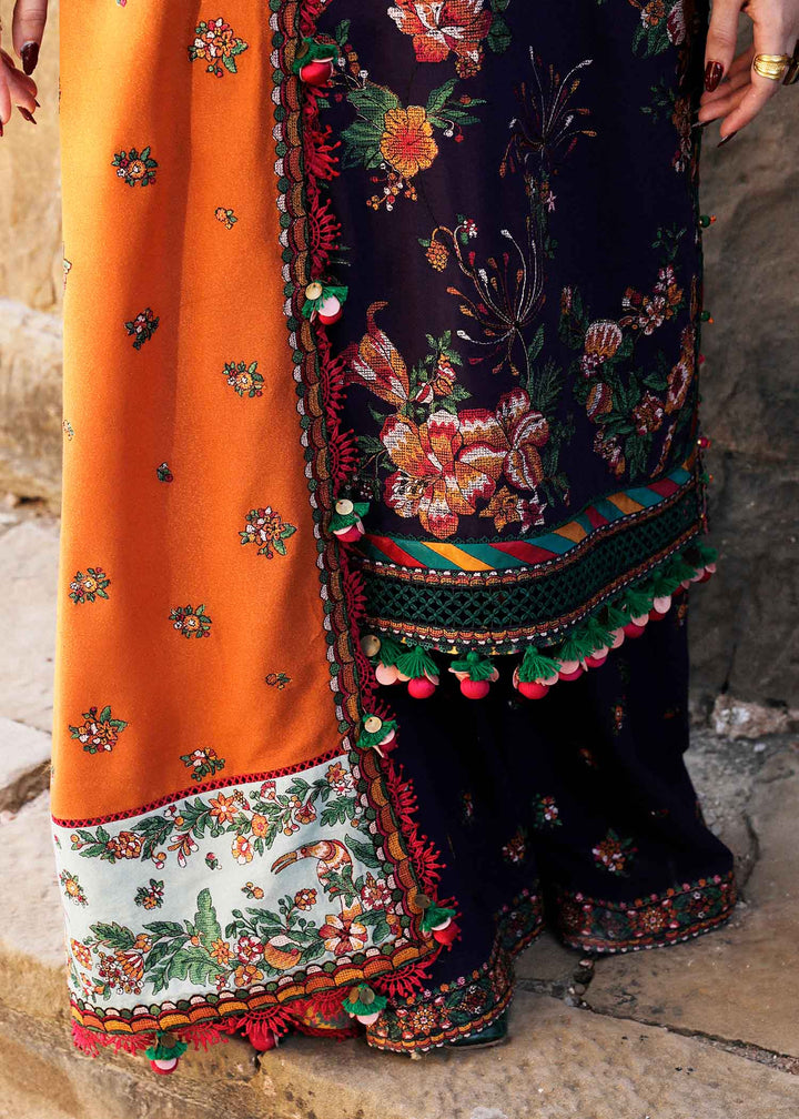Hussain Rehar Embroidered Karandi Suits Unstitched 3 Piece HRR23KW Amethyst - Winter Collection