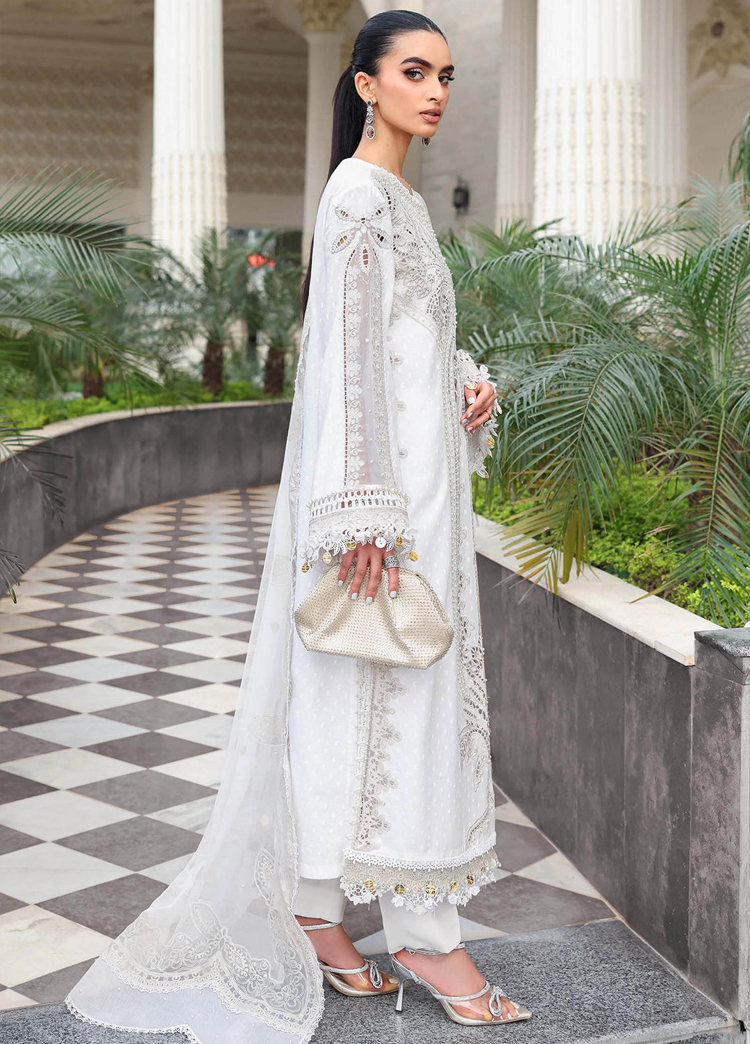 Maria B Unstitched Embroidered Lawn 3 Piece Suit MB26ULE D1 - Eid Collection