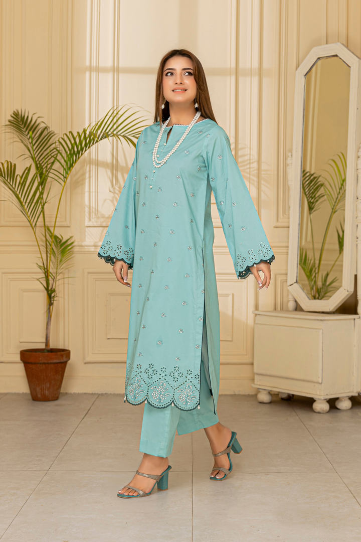 Waresha Women RTW Embroidered Lawn 2 Piece Suit GW02 - Festive Collection