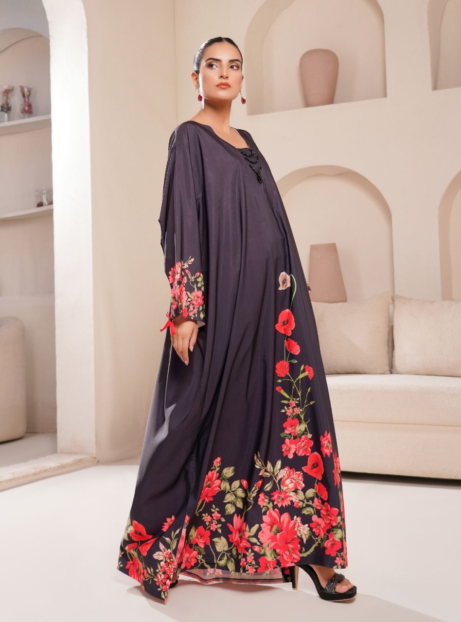 Irtiqa by Anayra Amal RTW Printed Raw Silk 1 Piece Suit Crimson Festive Collection