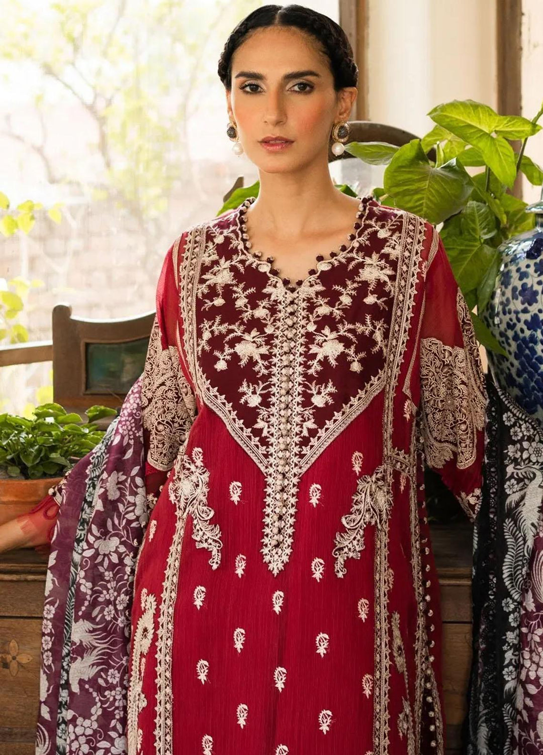 Muzlin By Sana Safinaz Embroidered Woven Suits Unstitched 3 Piece SS23MZ 3A - Summer Collection
