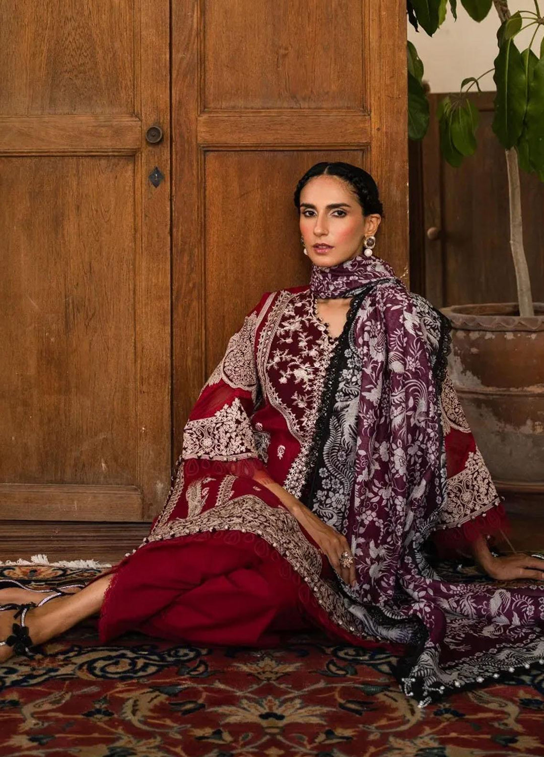 Muzlin By Sana Safinaz Embroidered Woven Suits Unstitched 3 Piece SS23MZ 3A - Summer Collection