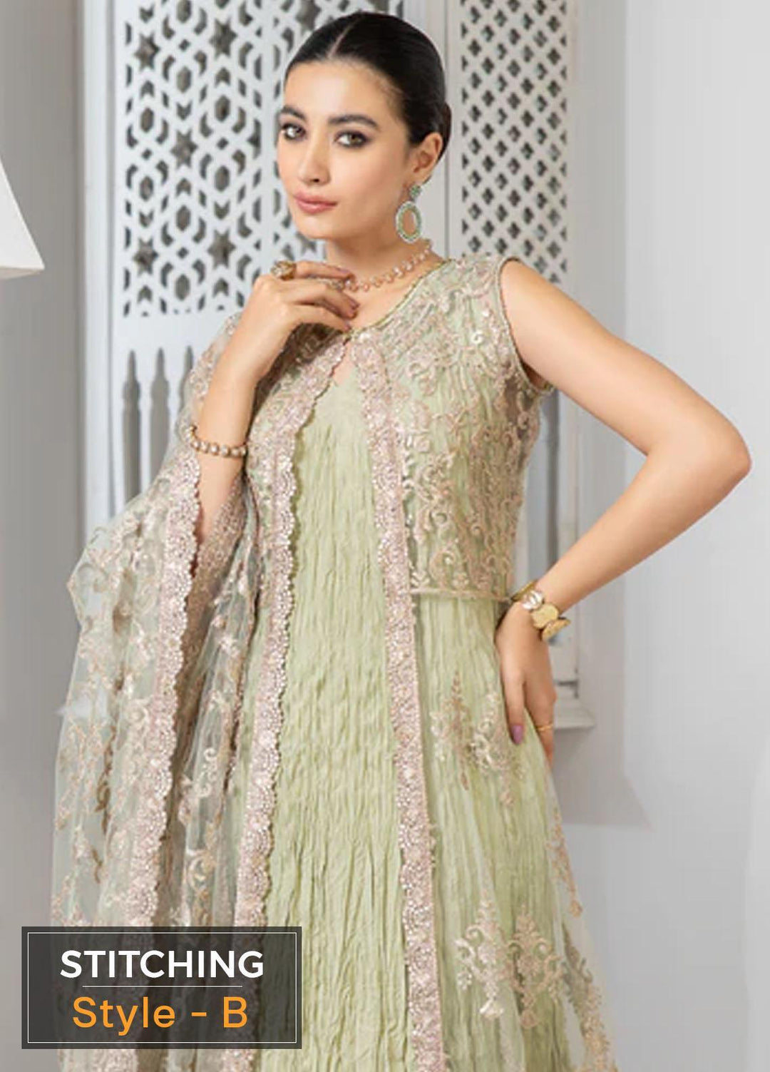 Pareesia by Zarif Embroidered  Suits Unstitched 3 Piece ZP 03 SEAFOAM - Luxury Collection