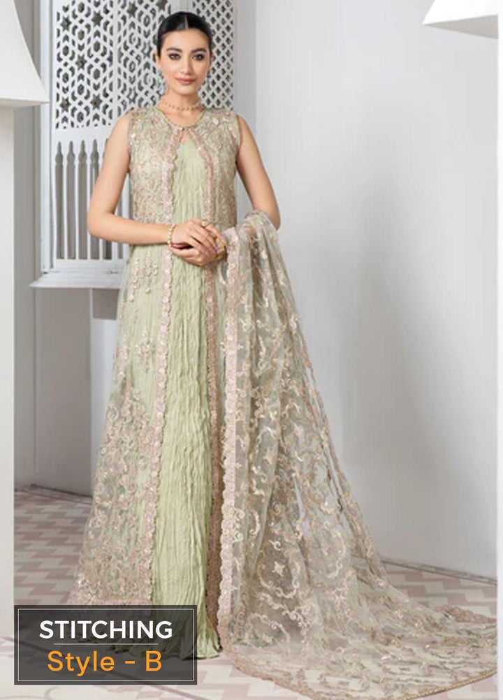 Pareesia by Zarif Embroidered  Suits Unstitched 3 Piece ZP 03 SEAFOAM - Luxury Collection