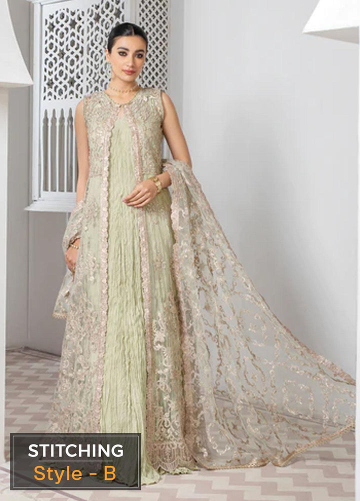Pareesia by Zarif Embroidered  Suits Unstitched 3 Piece ZP 03 SEAFOAM - Luxury Collection