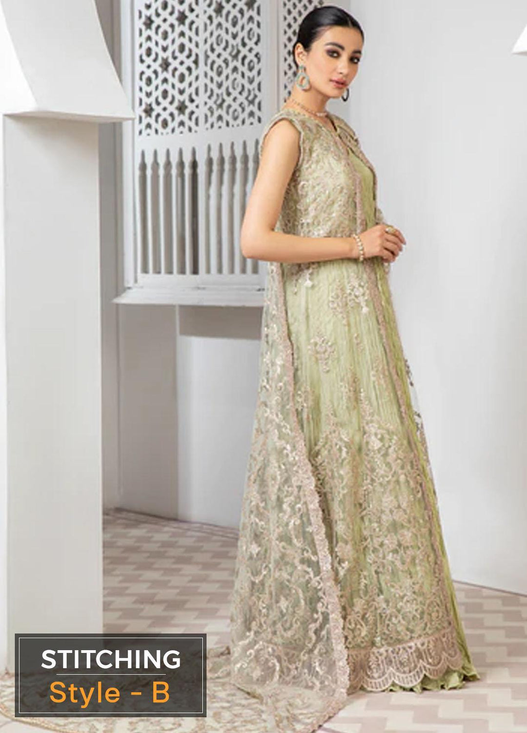 Pareesia by Zarif Embroidered  Suits Unstitched 3 Piece ZP 03 SEAFOAM - Luxury Collection