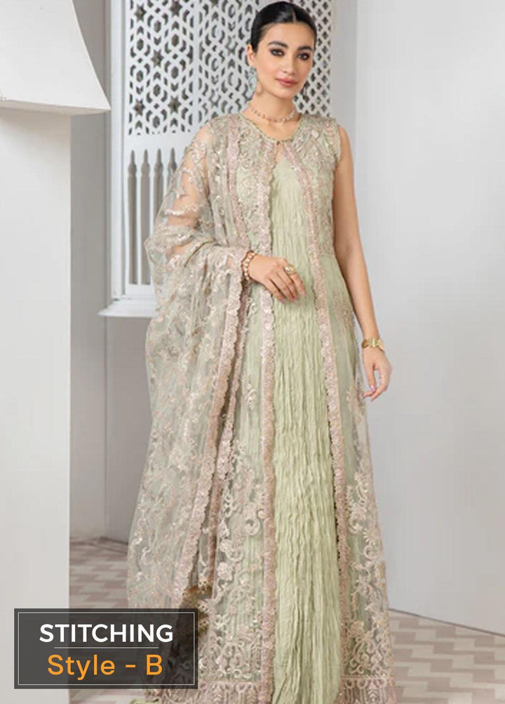 Pareesia by Zarif Embroidered  Suits Unstitched 3 Piece ZP 03 SEAFOAM - Luxury Collection