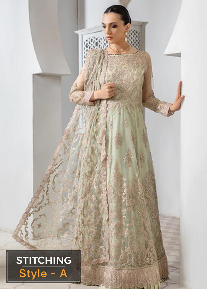 Pareesia by Zarif Embroidered  Suits Unstitched 3 Piece ZP 03 SEAFOAM - Luxury Collection