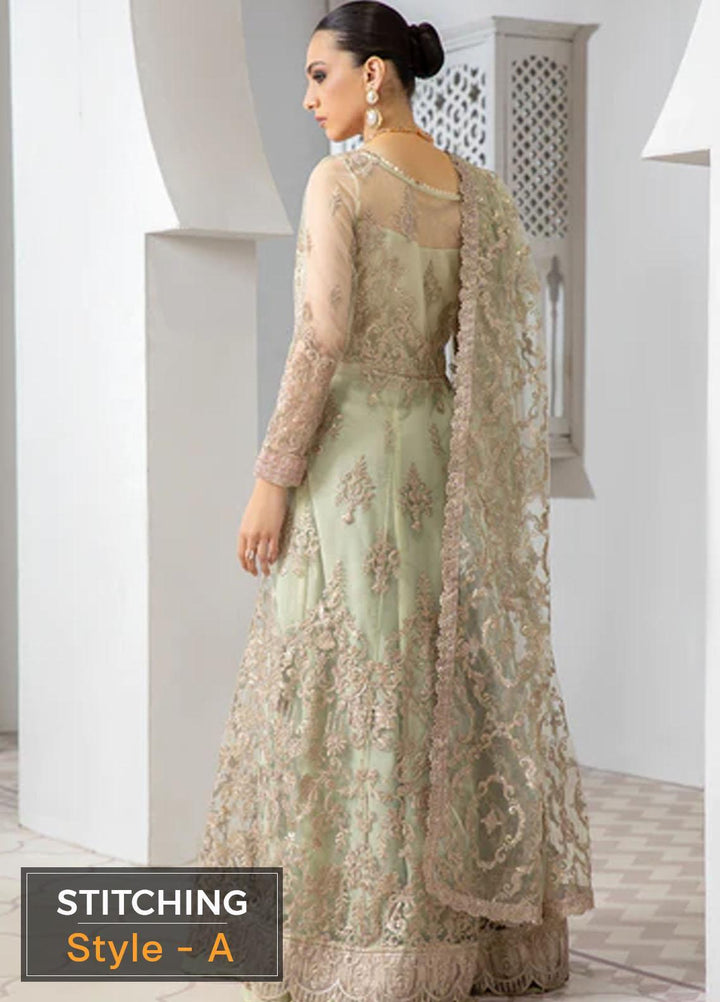 Pareesia by Zarif Embroidered  Suits Unstitched 3 Piece ZP 03 SEAFOAM - Luxury Collection