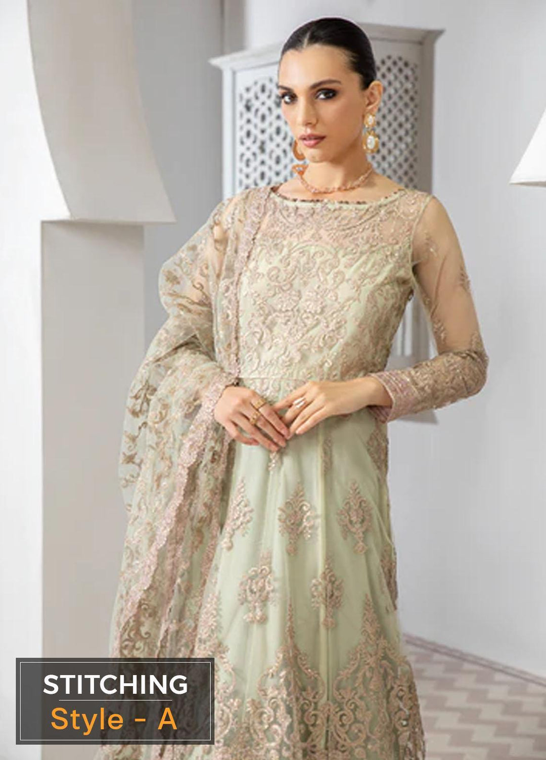 Pareesia by Zarif Embroidered  Suits Unstitched 3 Piece ZP 03 SEAFOAM - Luxury Collection