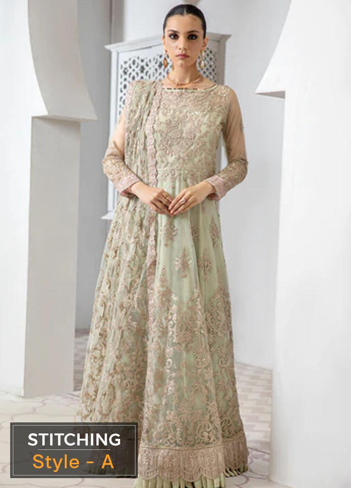 Pareesia by Zarif Embroidered  Suits Unstitched 3 Piece ZP 03 SEAFOAM - Luxury Collection