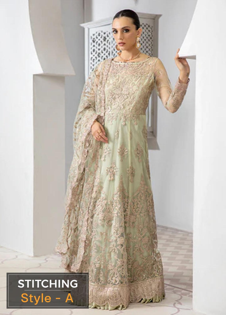 Pareesia by Zarif Embroidered  Suits Unstitched 3 Piece ZP 03 SEAFOAM - Luxury Collection