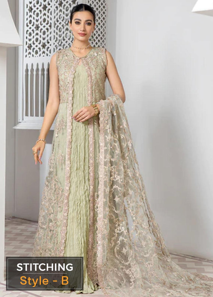 Pareesia by Zarif Embroidered  Suits Unstitched 3 Piece ZP 03 SEAFOAM - Luxury Collection