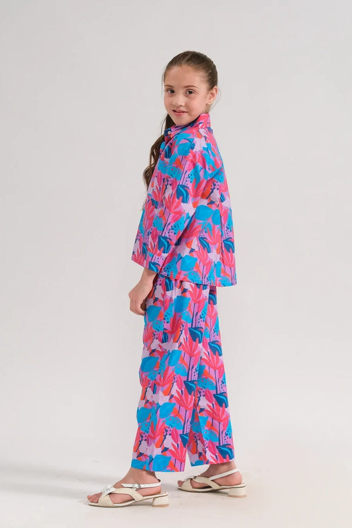 Dhaga Kids Pret Printed Poly lawn 2 Piece Capri SPD25K06 - Summer Collection