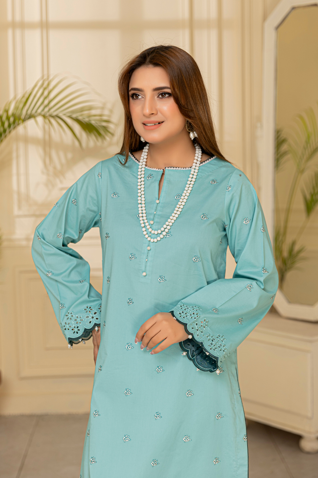 Waresha Women RTW Embroidered Lawn 2 Piece Suit GW02 - Festive Collection