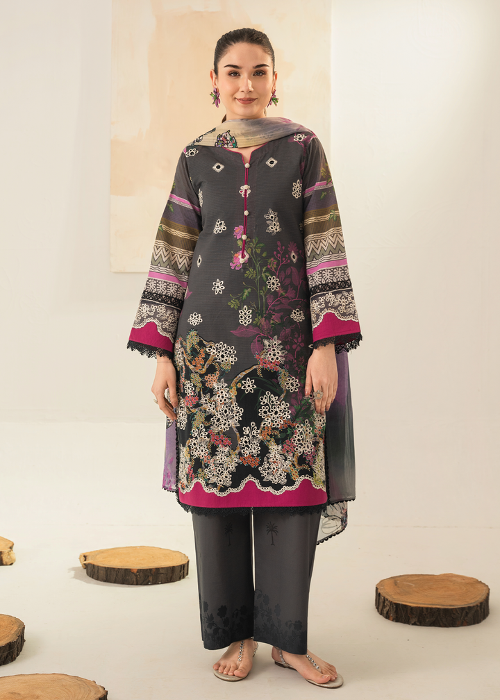 Solace by Meerak RTW Embroidered Lawn 3 Piece Suit DL-06 - Casual Collection