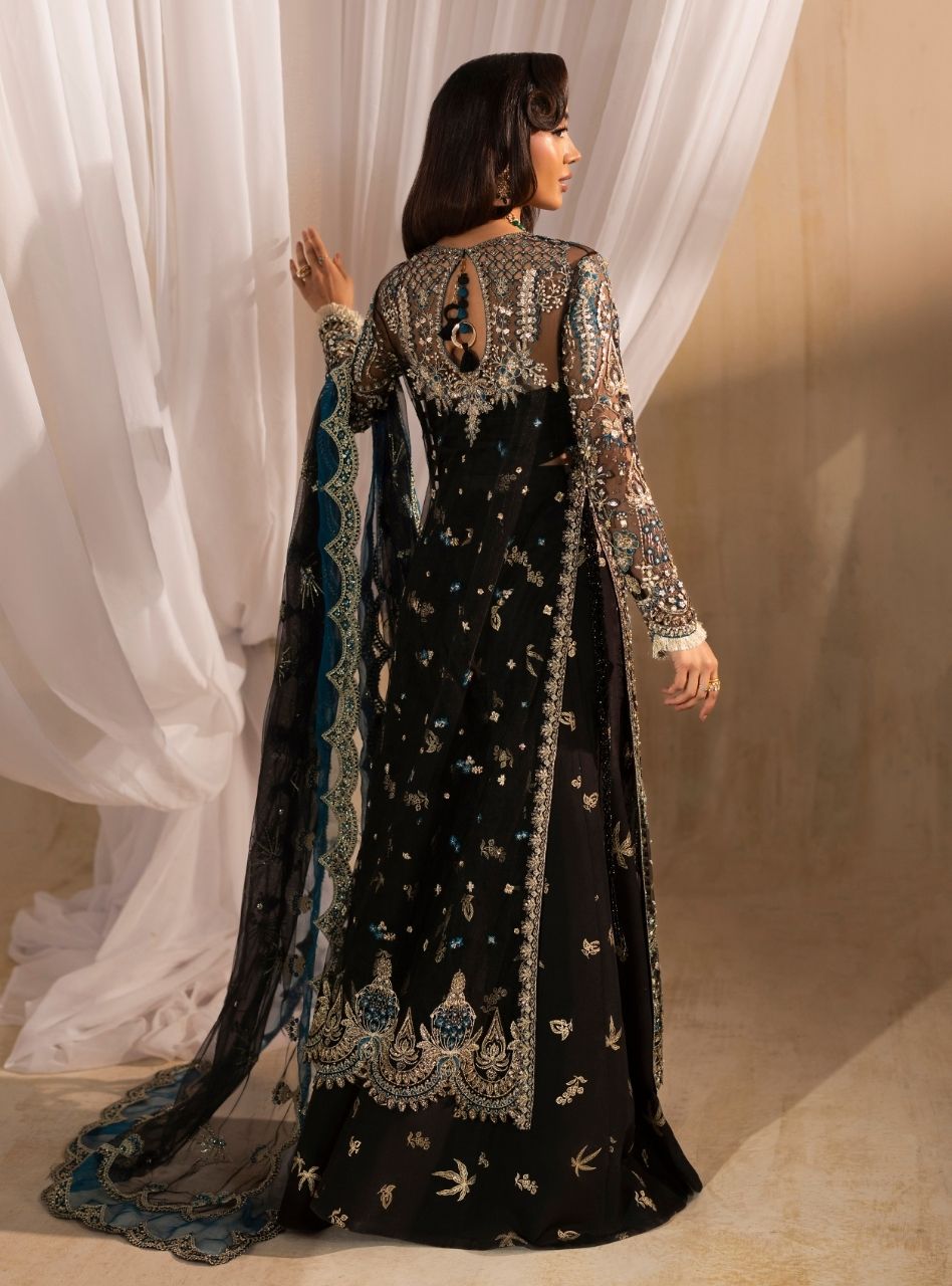 Tehwaar by Anayra Amal RTW Embroidered Net 3 Piece Suit Siyah Wedding Collection