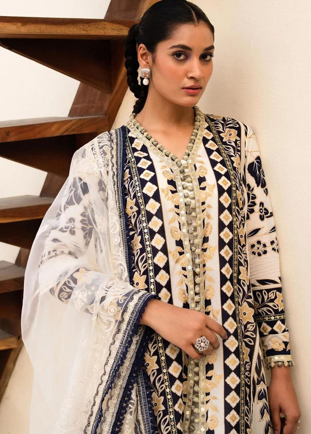 Muzlin By Sana Safinaz Embroidered Lawn Suits Unstitched 3 Piece SS23MZ 2B - Summer Collection