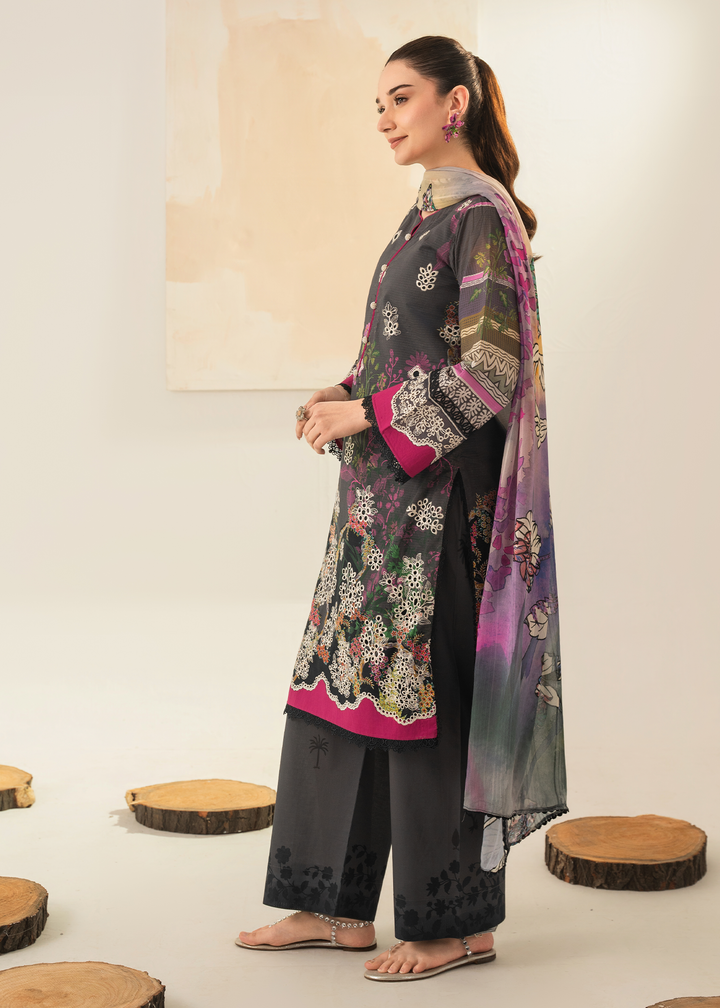 Solace by Meerak RTW Embroidered Lawn 3 Piece Suit DL-06 - Casual Collection