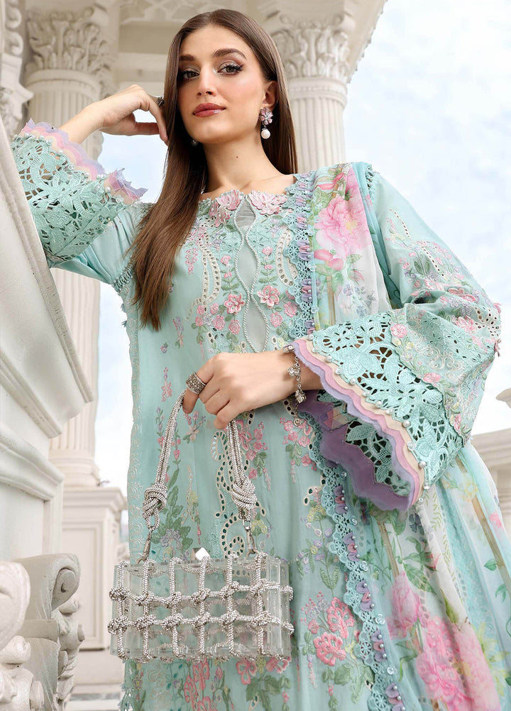 Maria B Unstitched Embroidered Lawn 3 Piece Suit MB26ULE D15 - Eid Collection
