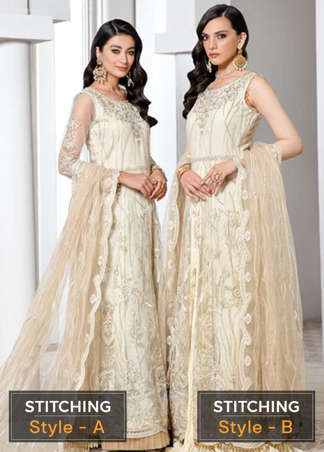 Pareesia by Zarif Embroidered  Suits Unstitched 3 Piece ZP 05 IVORY - Luxury Collection