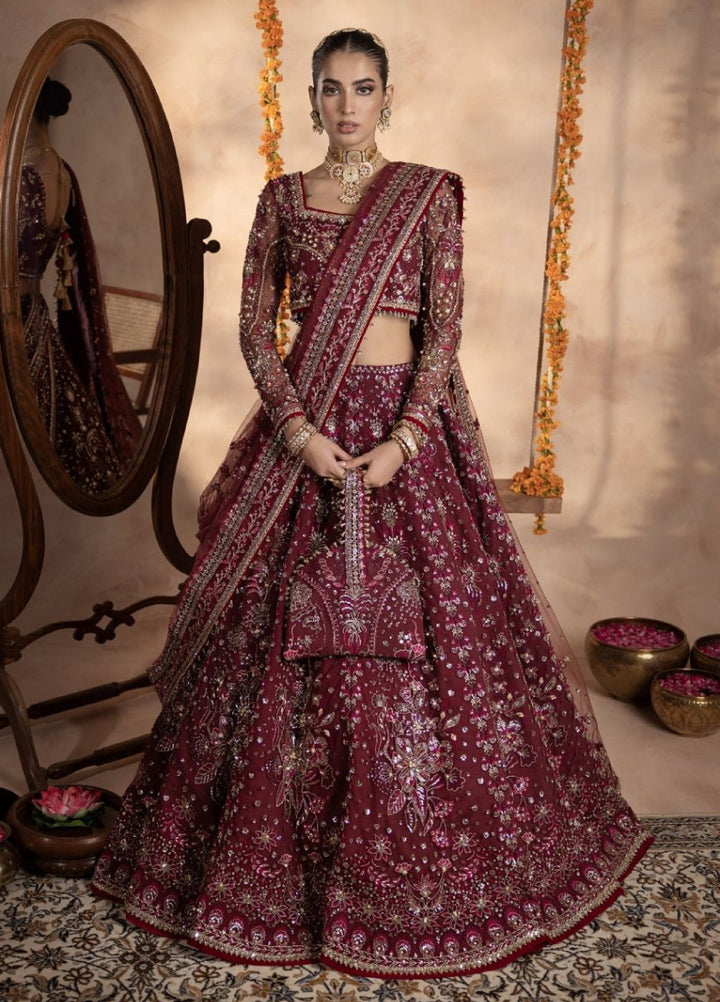 Anayra Amal Pret Embroidered Net 3 Piece Suit Uroosa