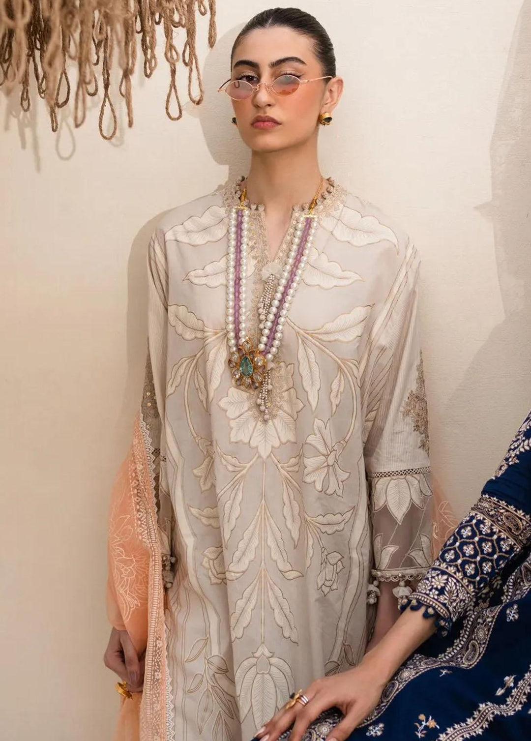 Muzlin By Sana Safinaz Embroidered Lawn Suits Unstitched 3 Piece SS23MZ 1B - Summer Collection