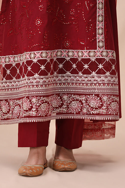 La Elise Women RTW Embroidered Lawn 3 Piece Suit 0001402 Nurgul - Casual Collection