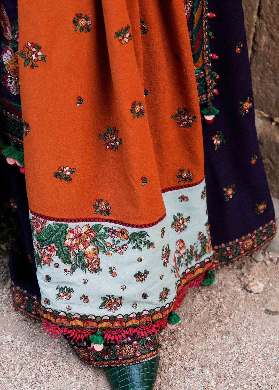 Hussain Rehar Embroidered Karandi Suits Unstitched 3 Piece HRR23KW Amethyst - Winter Collection