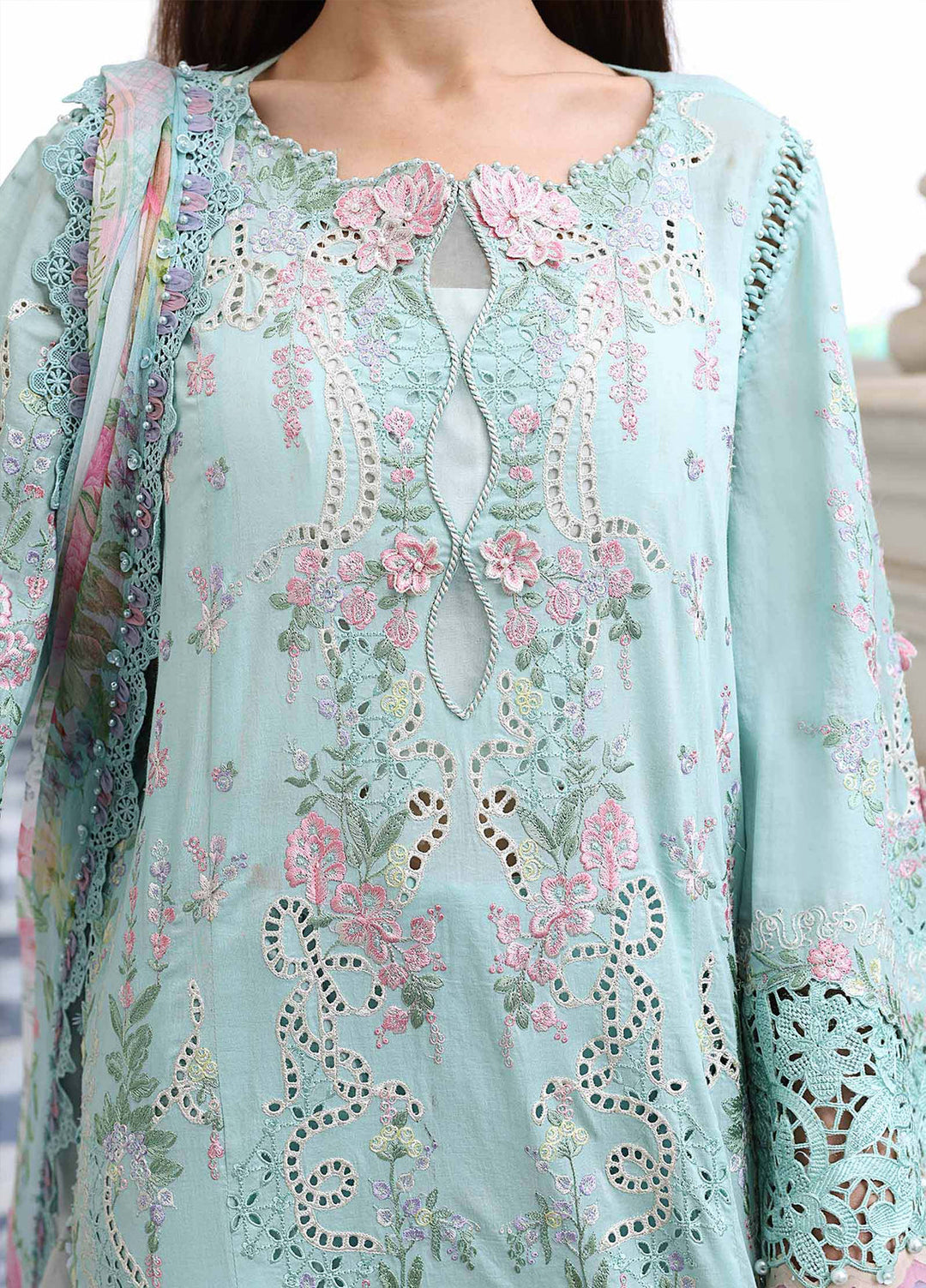 Maria B Unstitched Embroidered Lawn 3 Piece Suit MB26ULE D15 - Eid Collection