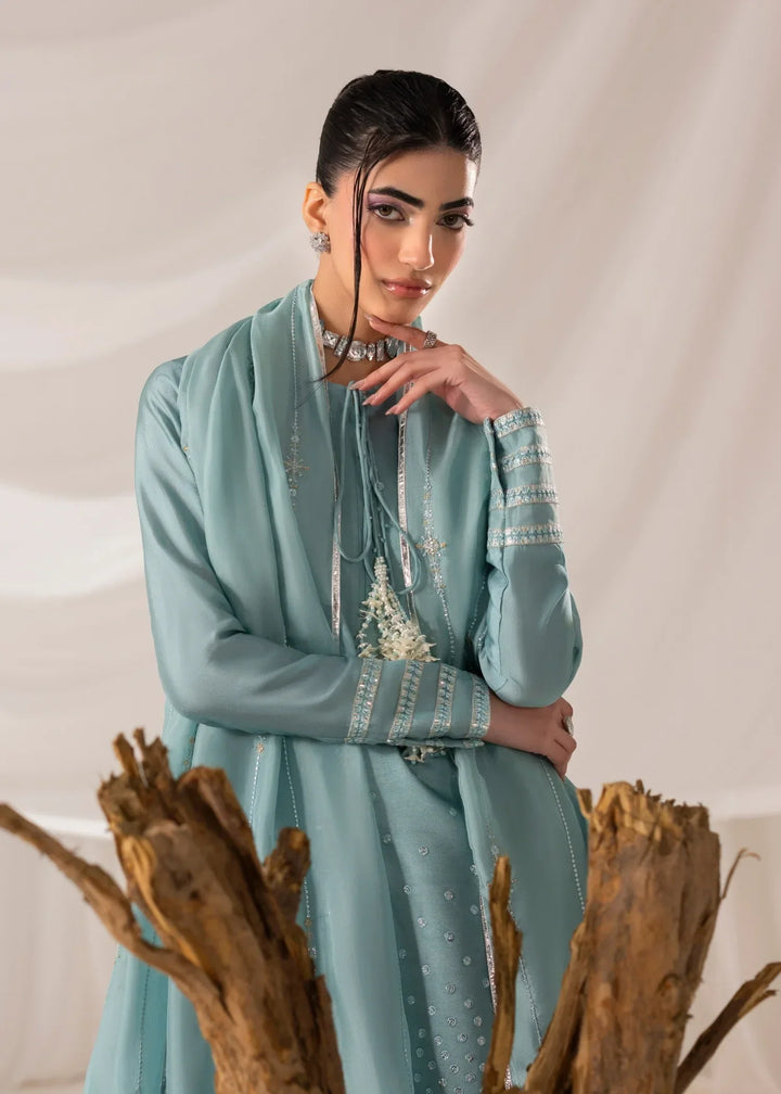 Celeste by Jamni RTW Embroidered Sheesha Silk 3 Piece Suit AERIAL Festive Collection