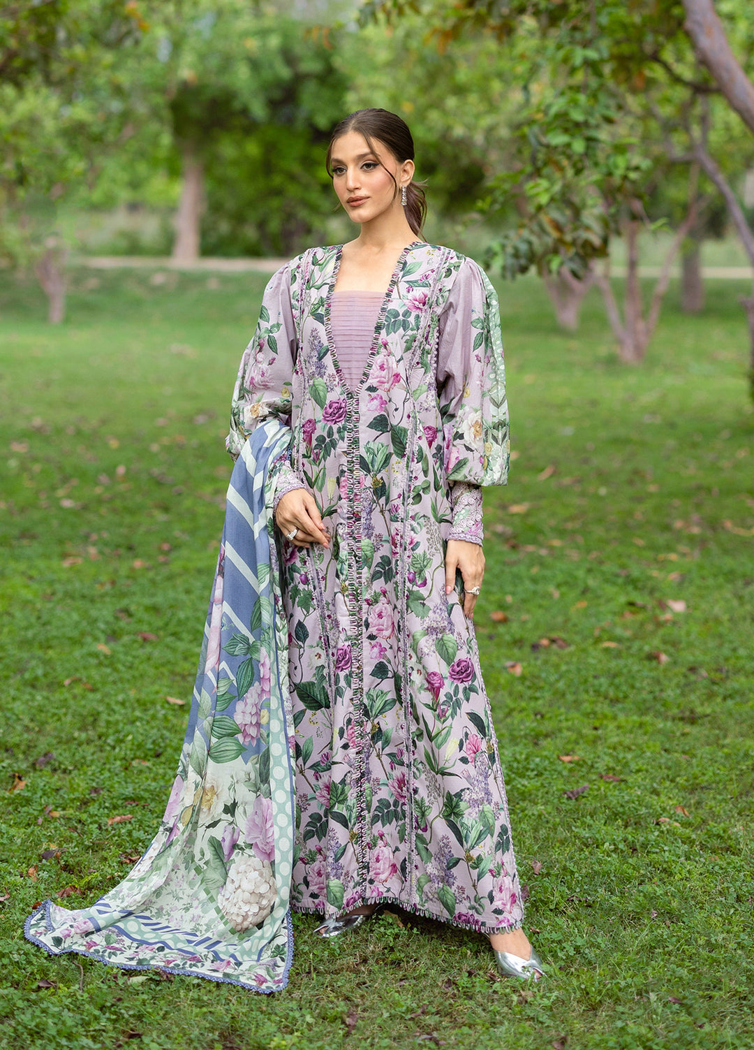 Bridgerton by Elaf Unstitched Printed Lawn 3 Piece Suit EL26ULB EPB-3A - Summer Collection
