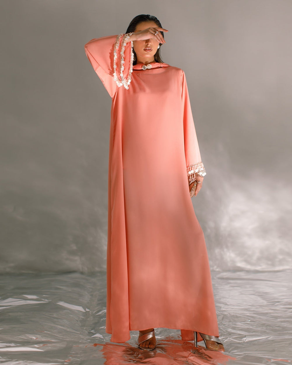 Serendipity by Ombrella Women RTW Solids Georgette 2 Piece Suit Pink Aurora - Casual Collection